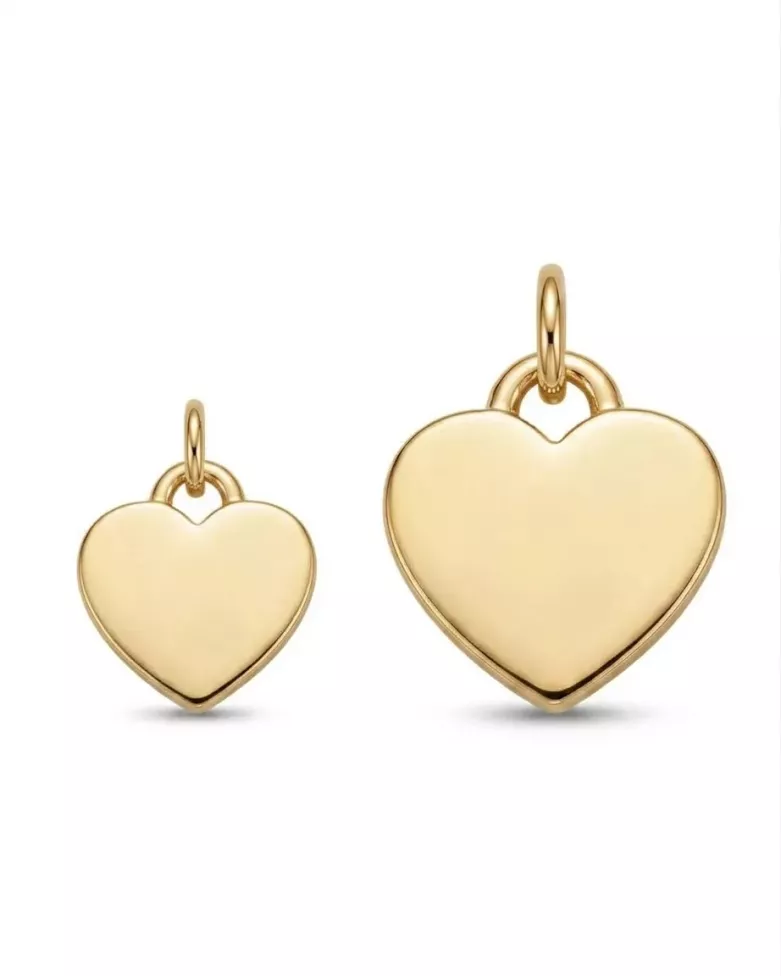 Colgante Corazón Grabable en dorado| Joya Personalizada - moon