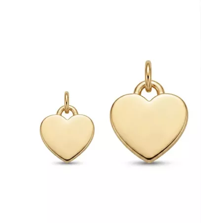 Colgante Corazón Grabable en dorado| Joya Personalizada - moon