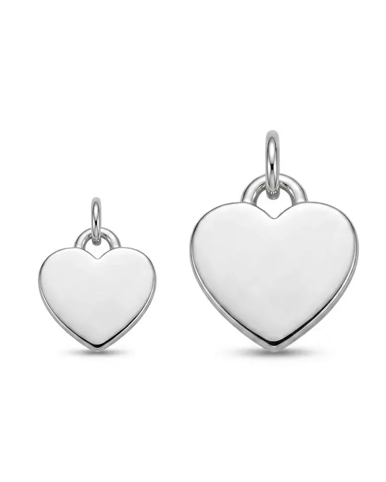 Colgante Corazón Pequeño Grabable Plata | Joya Personalizada - moon