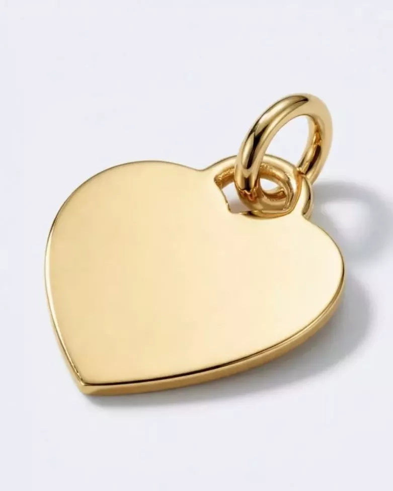 Colgante Corazón Pequeño Grabable Dorado| Joya Personalizada - moon