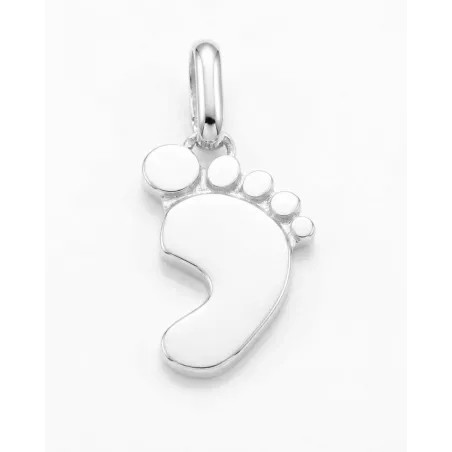 Personalizable Sterling Silver Footprint Pendant | Engravable - Moon