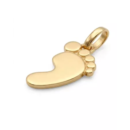 Gold-Plated Baby Footprint Pendant | Personalized Jewelry - moon