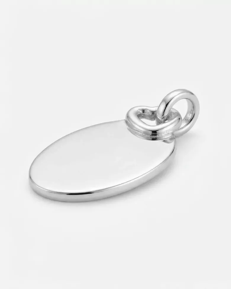 Colgante Ovalado Grabable | Chapa plata grabar - moon