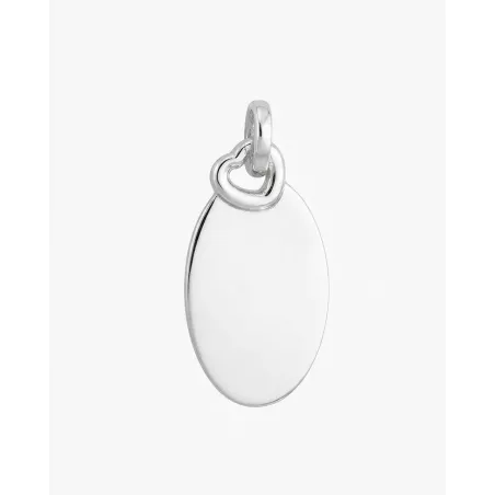 Colgante Ovalado Grabable | Chapa plata grabar - moon