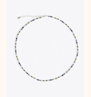 Collar CHAKRA Multicolor | Mix de piedritas de colores en plata - moon