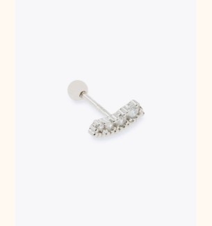 Piercing SUKI | Pendiente piercing en plata con cierre de rosca - moon