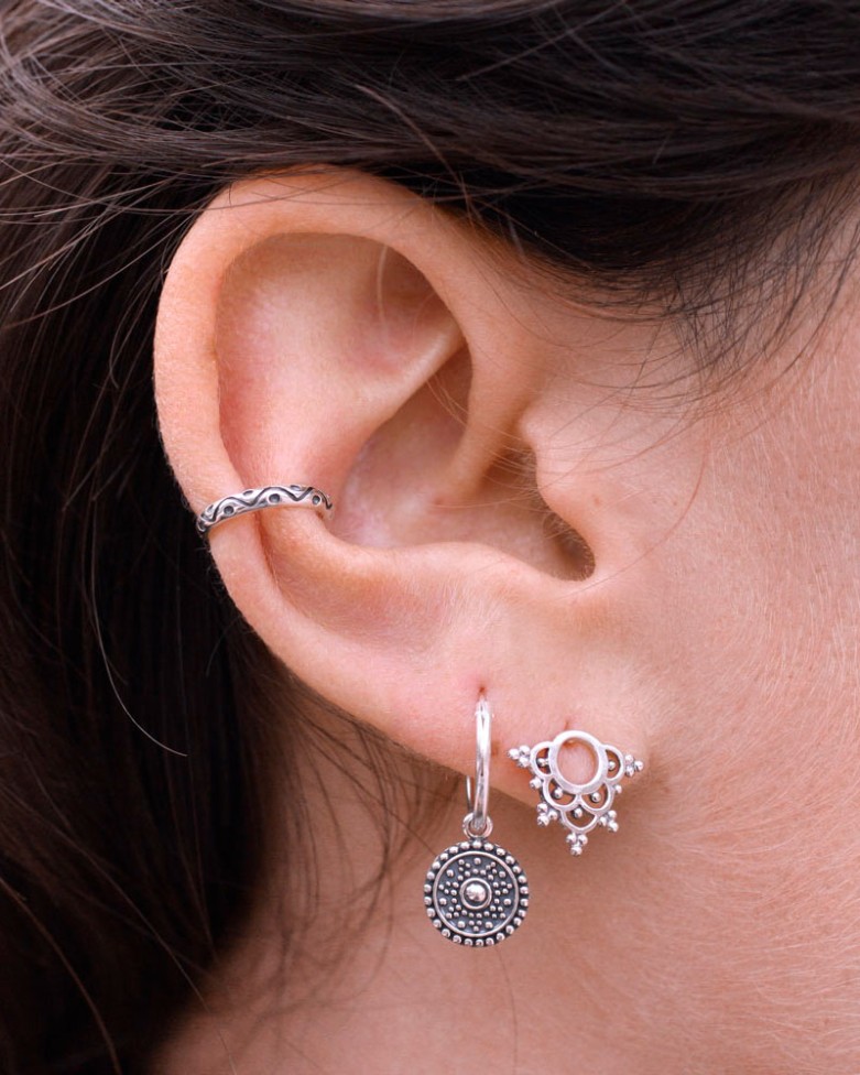 Ear cuff ALAN| Pendiente en plata en cartílago sin agujeros - moon