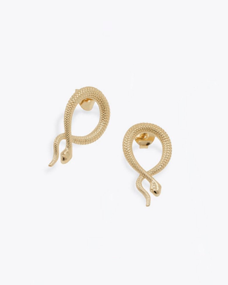 Pendientes HIDRA GOLD | En plata dorada y forma de serpiente - moon