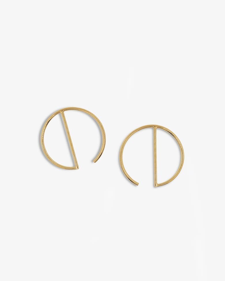 Aros GUN Oro | En plata, finitos y cierre lateral - moon
