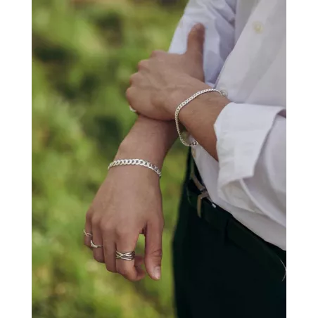 Pulsera BLAS Small | En plata de Ley para chico con eslabones - moon