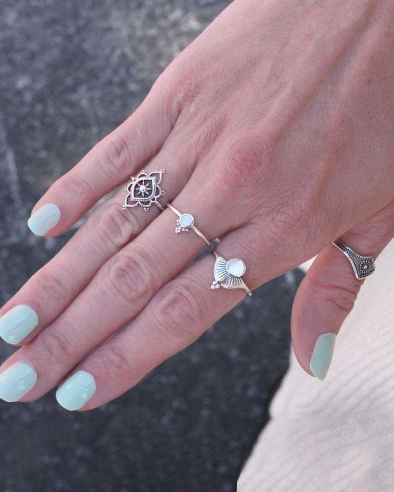 HUNAB Ring | In Silver Sun Vintage Boho Style