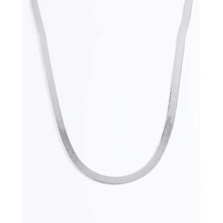 Collar BANKA Maxi | Gargantilla plana y ancha en Plata de Ley - moon