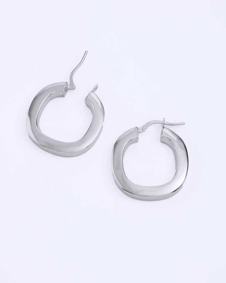 Aros YAG | Aros en plata de forma cuadrada - moon