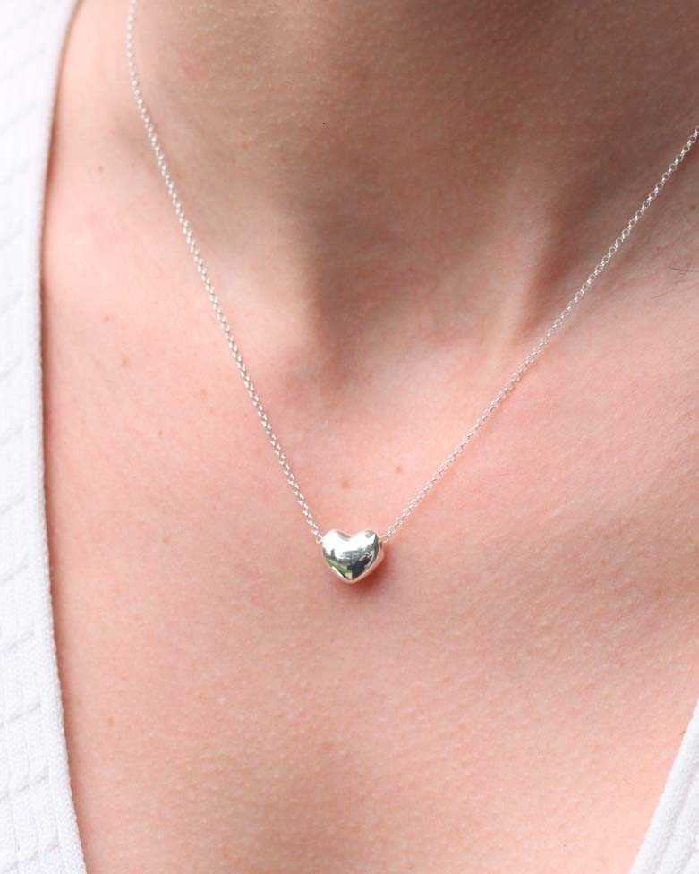 BELLE necklace | Silver heart pendant in love - moon