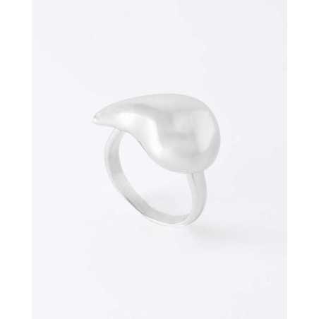 GRETA ring | Drop shape in silver - moon
